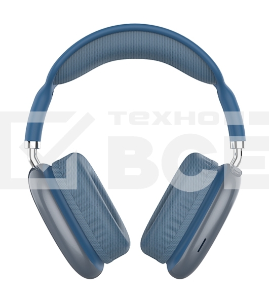 Гарнитура Bluetooth QUMO Emotion (ВТ 0092)  MicroSD  AUX  накладная  Bluetooth 5.3  360 мА  10ч  cиняя