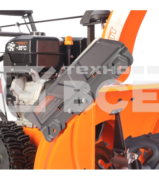 Снегоуборщик PATRIOT PRO 11 KX (коммунально-хозяйственный); 11 л.с. , усиленный редуктор, безвоздушные колёса WE3, антиадгезионное покрытие ковша и желоба.