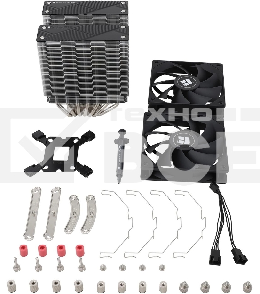 Устройство охлаждения(кулер) Thermalright Phantom Spirit 120 Soc-AM5/AM4/1151/1200/1700 черный 4-pin 25.6dB Al+Cu 535gr Ret (PS120)