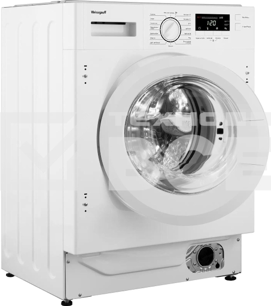 Встраиваемая стиральная машина Weissgauff WMI 6147 Inverter Steam класс:A+++, загрузка до 7кг, отжим:1400об/мин, белый