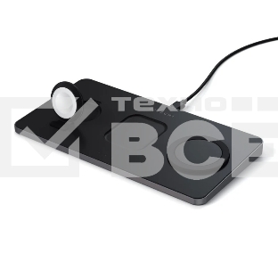 Беспроводное зарядное устройство Satechi ST-X3TWCPM Trio Wireless Charging Pad для телефона, часов и наушников серый космос