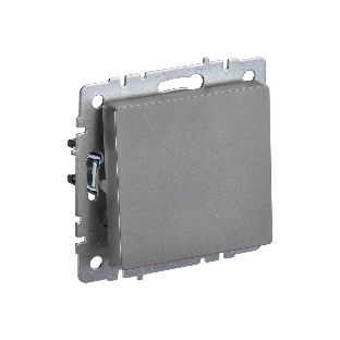 Выключатель BRITE Выключ. 1-кл. перекр. 10А ВС10-1-3-БрС сталь IEK