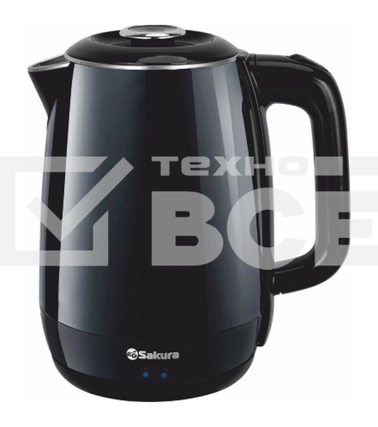 Чайник электрический Sakura SA-2180BK черный, 1,8 л, 1800 Вт