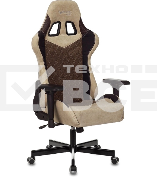 Кресло игровое Бюрократ VIKING 7 KNIGHT BR FABRIC коричневый текстиль/эко.кожа крестовина металл/пластик