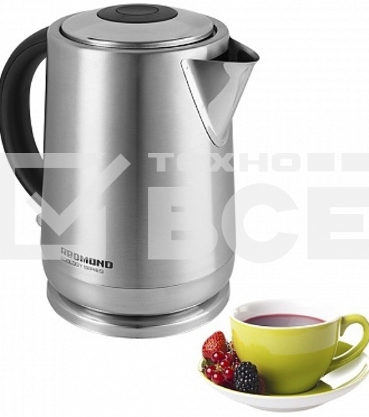 Чайник электрический Redmond RK-M1482 металл, 1,7 л, 2200 Вт