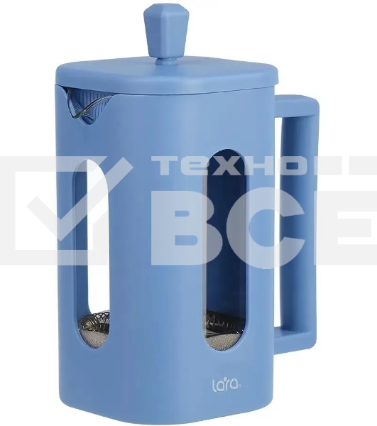 Френч-пресс LARA LR06-57-600 0,6 л, жаропрочное боросиликатное стекло