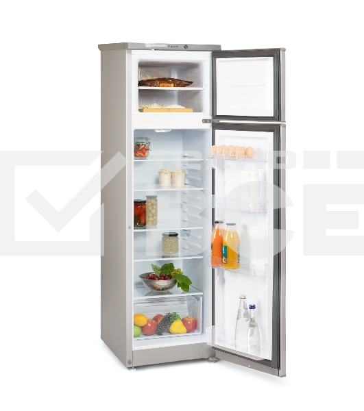 Холодильник Бирюса M424 металлик двухкамерный 170/35л морозилка сверху