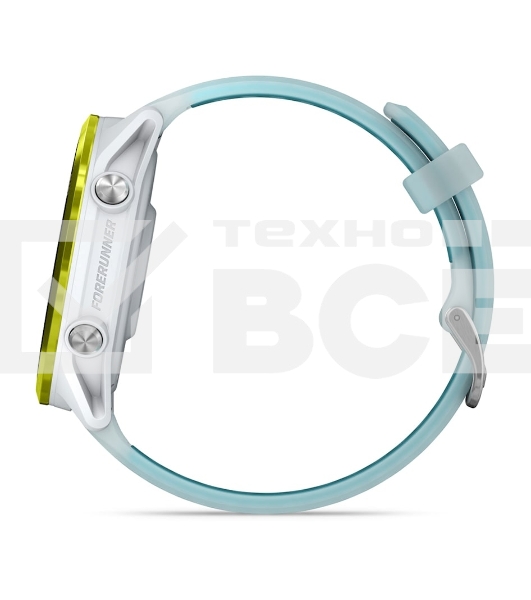 Умные часы Garmin Forerunner 570 белый, желный безель, бирюзовый ремешок 47мм