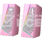 Акустическая система 2.0 REDRAGON 71776 Anvil, 5 Вт, RGb, USB/3.5мм розовый, фото 1