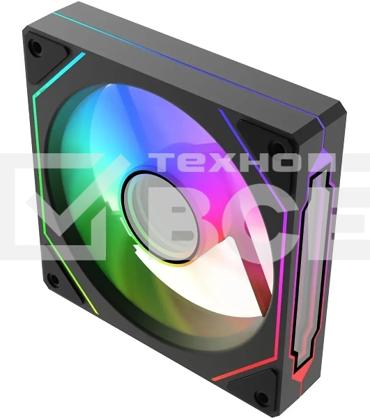 Вентилятор для корпуса Bloody CF-12 LCD ARGb 120х120x25 черный 4-pin 32дБ (упак.:1шт) (CF-12-ARGb120-BK) Ret