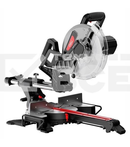  Торцовочная пила Deli DE570 (2000Вт, 5000об/мин, диаметр диска 255мм)