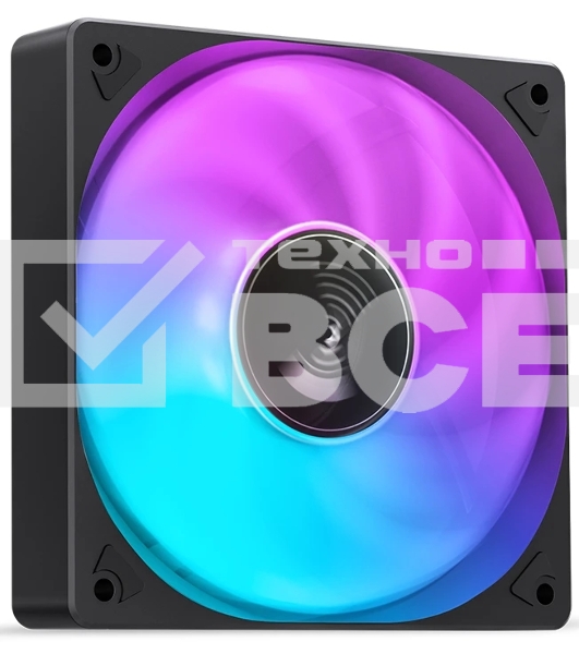 Вентилятор для корпуса JONSBO SL-120C (120x120x25мм, 4-pin PWM, FRGb, 59.48CFM, 32.0dBA, 1500RPM, черный)