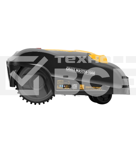 Робот-газонокосилка Denzel Grass Master 1000, ультразвуковой датчик, 3 Ач, LCD дисплей, Wi-Fi