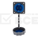 Розетка настенная Rexant фланцевая влагозащищенная с крышкой 16 А, 2Р+РЕ, IP68, фото3