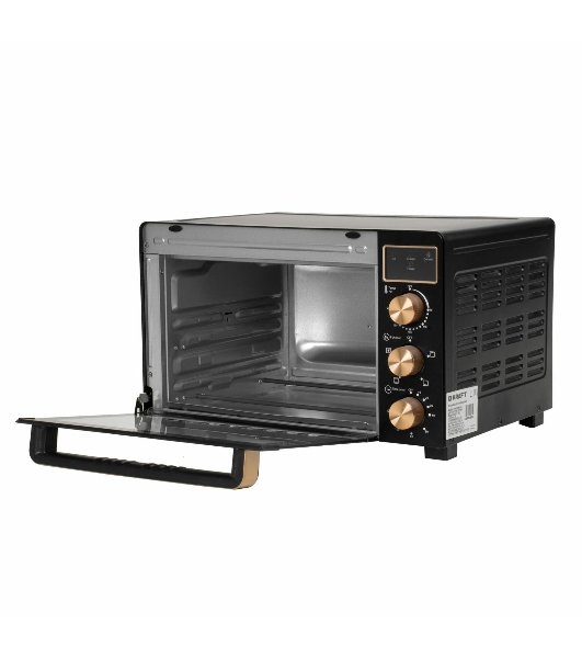 Мини-печь Kraft KF-MO 3506 KGLB (черный/золото) с дисплеем