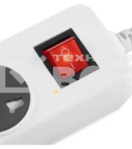 Сетевой фильтр Buro 500UNH-3-WG 3м, 5 розеток, белый/серый, коробка