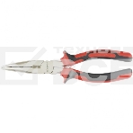 Длинногубцы Matrix 17424 NICKEL 200 мм, изогнутые никелированные, двухкомпонентные рукоятки, фото 1