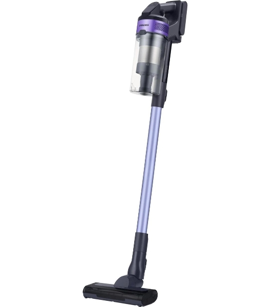 Пылесос вертикальный Samsung VS15A6031R4/EV фиолетовый/черный, питание от аккумулятора, 150 Вт, уборка сухая, пылесборник 0.8 л, работа от АКБ max 40 мин.