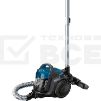 Пылесос Bosch BGS05A220 синий/серый, 700 Вт, уборка сухая, пылесборник контейнер 1.5 л, фото 1