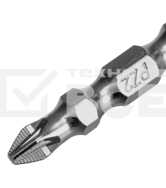 Бита двухстор. Gross PH2-PZ2х45мм, сталь S2, 10шт.