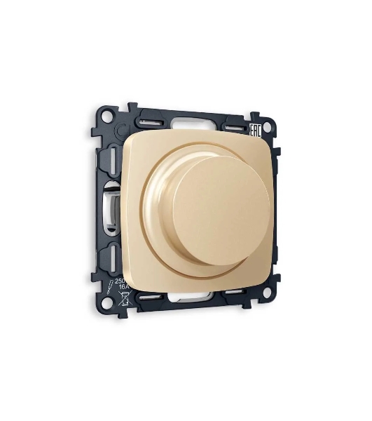 Комплект механизма светорегулятора универсального OMEGA Шампань 25-600W/LED 5-300W QUANT (OP6055, VM136) MO605510