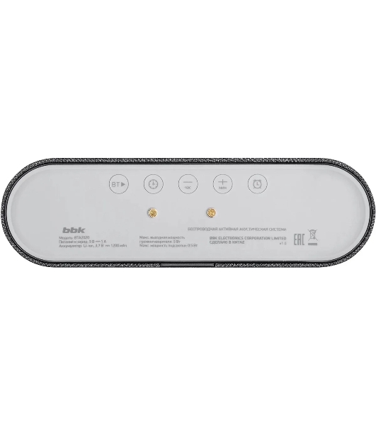 Колонка портативная BBK BTA2020 черный 5W 1.0 BT 10м 1200mAh