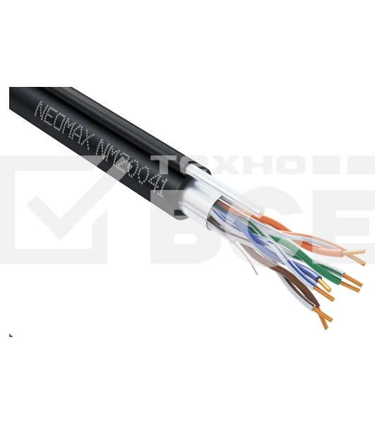 Кабель Neomax NM20041 FTP внешний с тросом, Кат. 5е, 305 м. (Медный) Экрантрованный