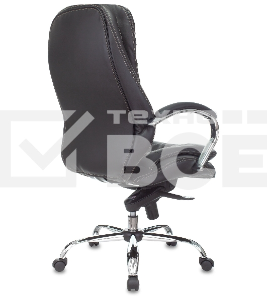 Кресло руководителя Бюрократ T-9950/BLACK-PU сиденье черный, искусственная кожа, крестовина хром