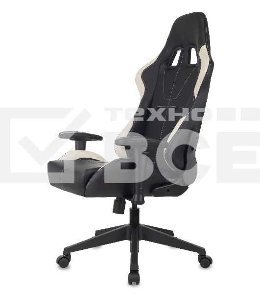 Кресло игровое Бюрократ VIKING 5 AERO WHITE черный/белый искусственная кожа