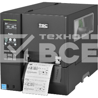 Принтер этикеток TSC MH341T стационарный, термотрансферная печать и прямая термопечать, 300 dpi, 305 мм/сек, Bluetooth, Ethernet, RS-232, USB, Wi-Fi, чёрный