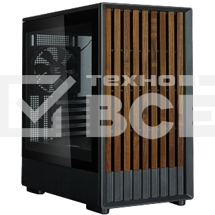 Компьютерный корпус Zalman P10 NAMU, MATX, черный, WINDOW, FRONT COVER WALNUT, 2x3.5