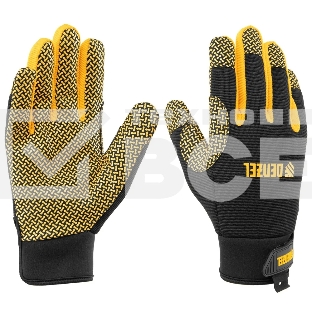 Перчатки универсальные Denzel 68000 силиконовое нанесение, размер 10