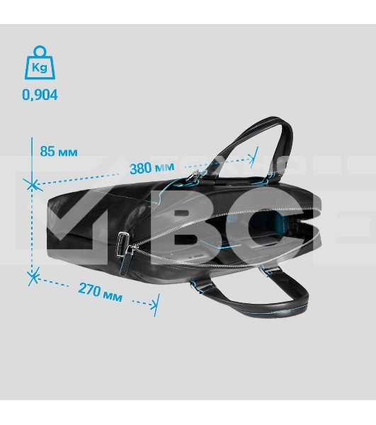 Сумка для ноутбука Piquadro Blue Square CA3335B2/BLU2 синий натур.кожа