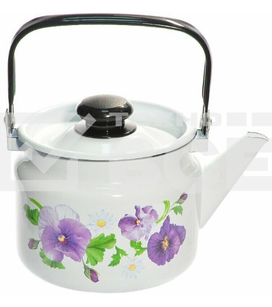 Чайник Лысьва 27104П2 Анютины глазки эмал. 2,0л