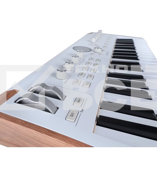 Сценическая клавиатура 230721 Arturia AstroLab 37 White Astrolab White 37 клавиш, полувзвешенная механика, 10 звуковых движков, вокодер, 10 кнопок пресетов, 4 макрорегулятора, MIDI-вход, USB-C и USB-A; аудио Bluetooth; WiFi, цвет белый