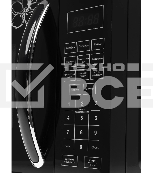 Микроволновая печь Centek CT-1579 черный, 20 л, 700 Вт, переключатели - сенсор