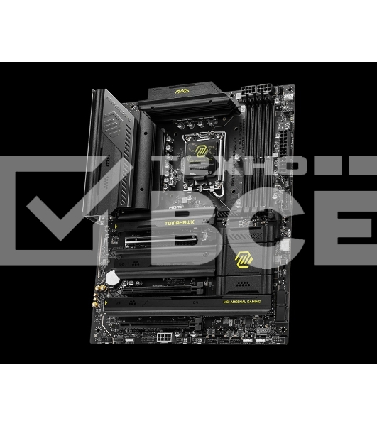 Материнская плата MSI MAG Z890 TOMAHAWK WIFI, LGA 1851, Intel Z890, 4xDDR5, 4xSATA, 4xM.2, 1xPCIe 5.0 x16, 2xPCIe 4.0 x4, 1xHDMI, 2xUSB-C Thunderbolt 4, 1xUSB-C 3.2 Gen 2, 3xUSB-A 3.2 Gen 2, 4xUSB-A 3.2 Gen 1, 1x 5Gb LAN, 2x3.5 мм, 7.1, ATX