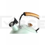 Чайник для плиты Willmark WTK-3694SS (2,8 л, со свистком, с крышкой,ручка из дуба, техн. Easy spout open) Зеленый, фото2