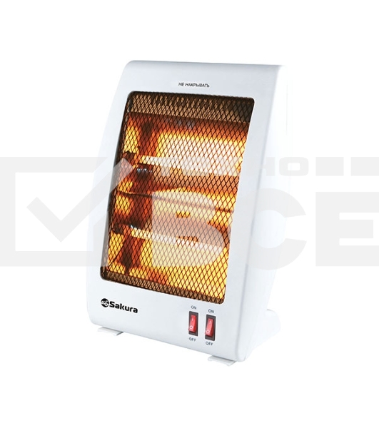 Инфракрасный обогреватель Sakura SA-0670W, белый, кварцевый, 900 Вт, 20 м2