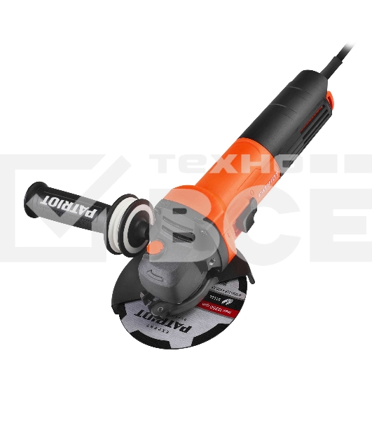 Угловая шлифовальная машина (УШМ) AG 125 тонкий корпус пылезащищенная 850Вт Диск 125мм PATRIOT 110301125