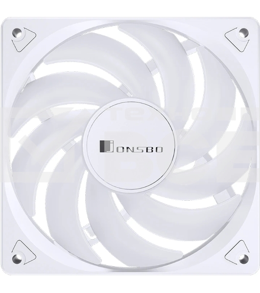 Вентилятор для корпуса JONSBO SL-120CW (120x120x25мм, 4-pin PWM, FRGb, 59.48CFM, 32.0dBA, 1500RPM, белый)