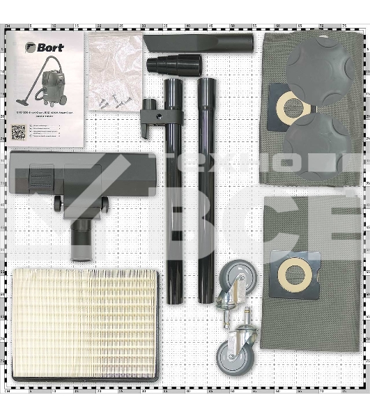 Строительный пылесос Bort BAX-1530M-Smart Clean 1600Вт (уборка: сухая/влажная) черный