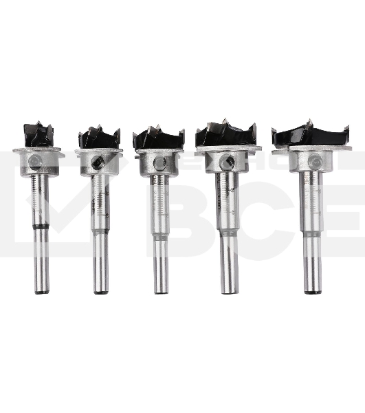 Набор сверл Форстнера 5 шт (15/20/25/30/35мм) Deli DH-MKK005-ED1 ограничитель глубины, пласт. кейс