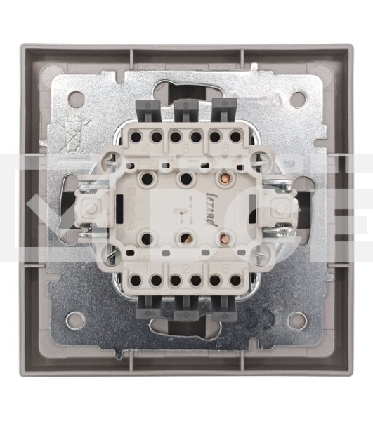 Выключатель проходной 1-кл. СП ZIMA IP20 10А безвинт. зажим серый матовый LEZARD 704-7488-105QC