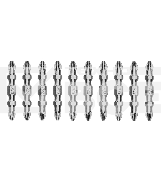 Бита двухстор. Gross PH2-PZ2х45мм, сталь S2, 10шт.