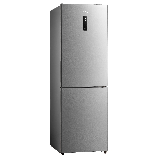 Холодильник KORTING KNFC 61811 X, отдельностоящий, сенсорное управление, цифровой дисплей, объем 320 л (216+104), NoFrost, динамическое охлаждение, интенсивное охлаждение Super Cool, интенсивная заморозка, зона свежести, LED освещение, энергоэффективность А+, уровень шума 42 дБ, цвет нержавеющая сталь