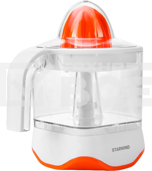 Соковыжималка цитрусовая Starwind SJ 1231 30Вт рез.сок.:1мл. оранжевый/прозрачный