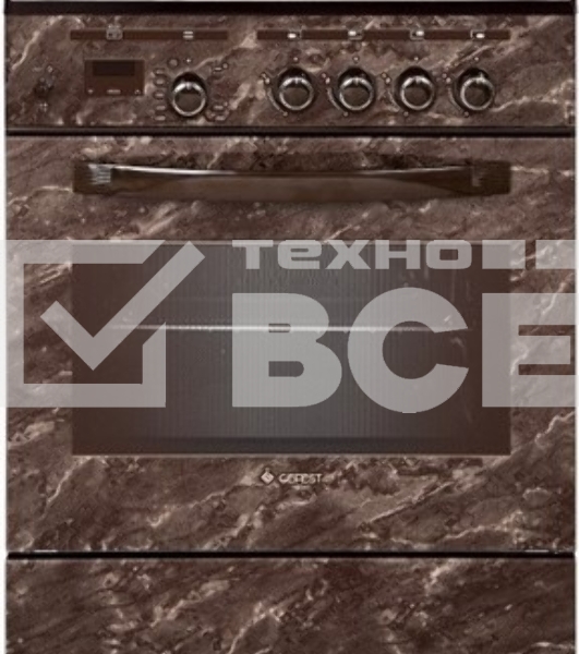 Плита комбинированная Gefest ПГЭ 5302-03 0054 черный, конфорок 4 шт, духовка 55 л, 50 см x 85 см x 58.5 см