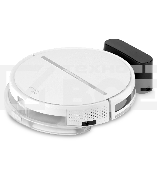 Робот-пылесос Vitek VT-1807 белый, 2200 мАч Li-Ion, уборка сухая/влажная, пылесборник контейнер 0.45 л