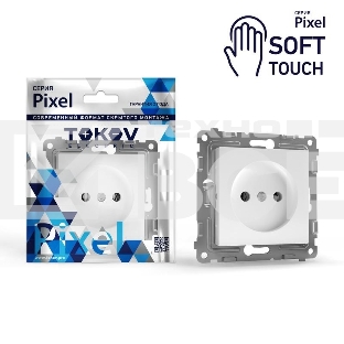 Розетка TOKOV ELECTRIC TKE-PX-R1SF-C34 1-м СП Pixel 16А IP20 без заземл. защ. шторки механизм айс
